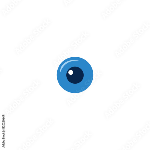 Minimalist Blue Eye Symbol on White Background Free Download Minimalist Blue Eye Symbol on White Background - GFXLoad