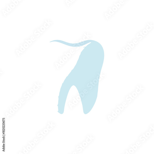 Minimalist Blue Tooth Icon on White Background