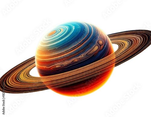 Minimalist Galaxy Line Art with Stars and Planet Rings, modern abstract sci-fi style, transparent background png