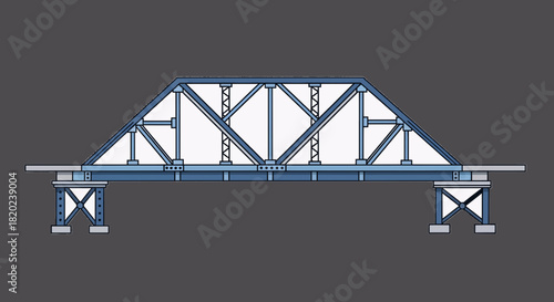 Bridge Construction Diagram Civil Engineering Vector