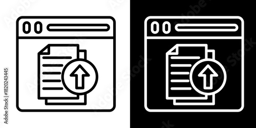 Upload   Icon Set White Style Collection