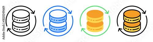 Data Integrity Icon Collection Set Multiple Style