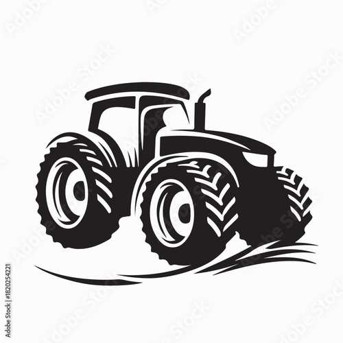 Farm Tractor Machine Vector Design on white background