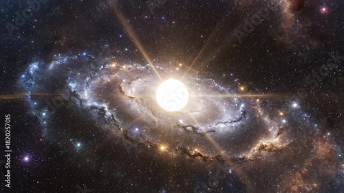 Cosmic birth Star ignites nebulas heart