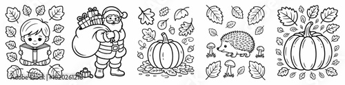 Whimsical halloween coloring page with pumpkins owls and a friendly ghost