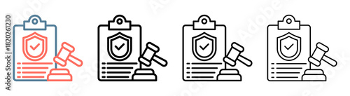 Security Compliance Icon Collection Set Different Style