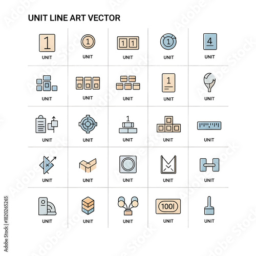 Abstract Unit Concept Vector Illustration