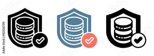 Secure Storage Icon Collection Set  Glyph & Mixed Style  