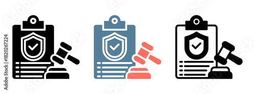 Security Compliance Icon Collection Set  Glyph & Mixed Style  