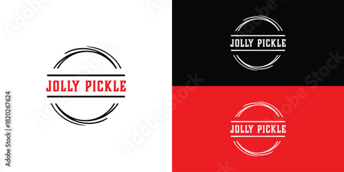 The Jolly Pickle, framed by dynamic circular lines, captures the fun and active spirit of an indoor pickleball facility. It's modern, inviting, and memorable for the community.