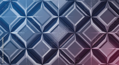 3D Abstract Dark Blue Rhombus Geometric Background
