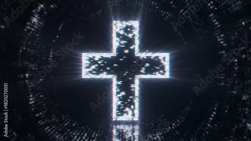 Shimmering reflection in obsidian water