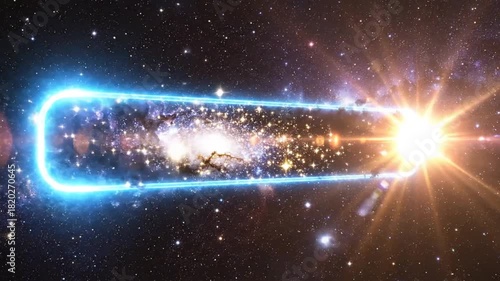 Universe portal Galactic gateway illuminated by cosmic energy