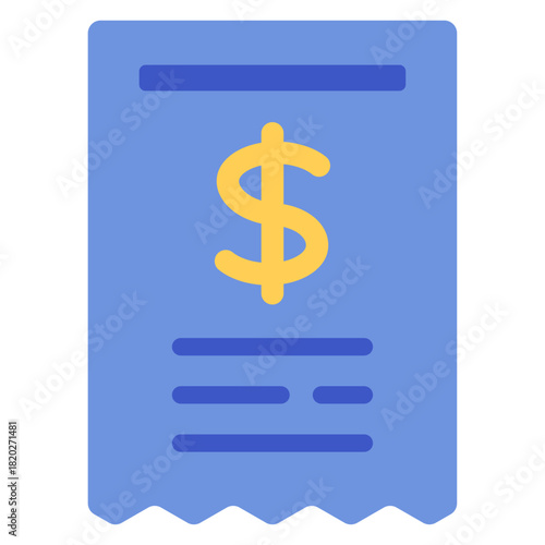 달러 영수증 일러스트