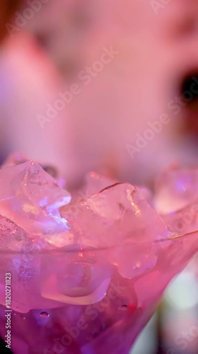 Wallpaper Mural Bartender Prepares Colorful Ice Cocktail in Nightclub Bar Torontodigital.ca