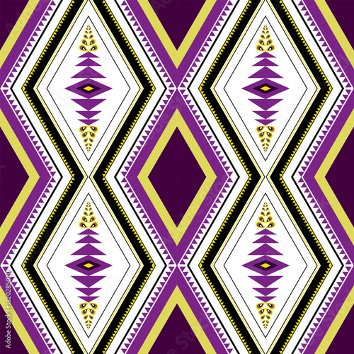 abstract geometric seamless pattern with triangles Abstract geometric seamless pattern featuring triangles in shades of purple. Modern and stylish design with clean lines, repeating shapes, and balanc