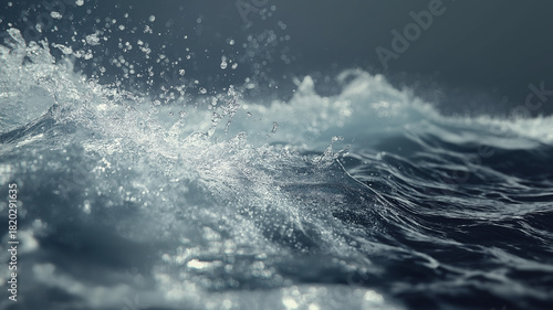 Wallpaper Mural Dense water splashes erupt from ocean waves as they crash dramatically against each other Generative AI Torontodigital.ca