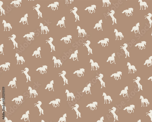 Horse silhouette pattern vector image, suitable for animal or equestrian themed backgrounds.