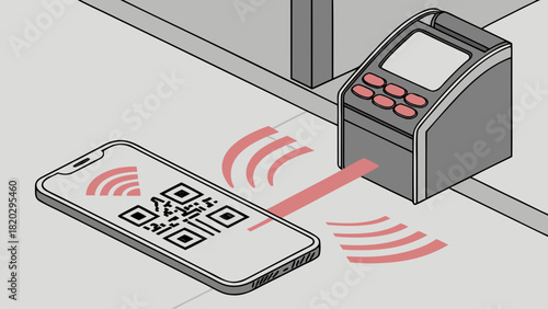 Smartphone QR Code Scanning at Payment Terminal: Digital Contactless Transaction and Access Control Technology