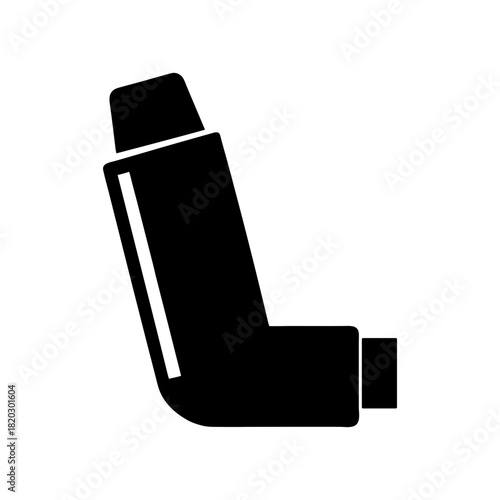 Geometric Medical Inhaler Icon Minimal Clean Healthcare Design Line Art Vector illustration
