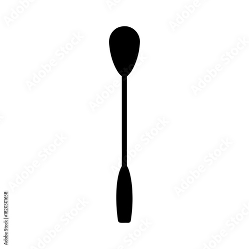 Stand Up Paddle Board Paddle Icon Clean Outdoor Adventure Gear Line Art Vector illustration