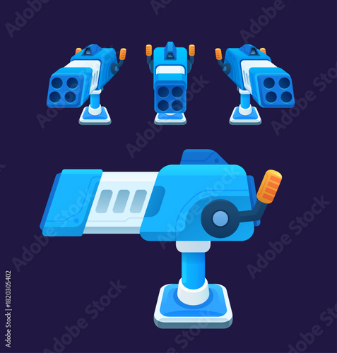 卡通导弹发射器多方向