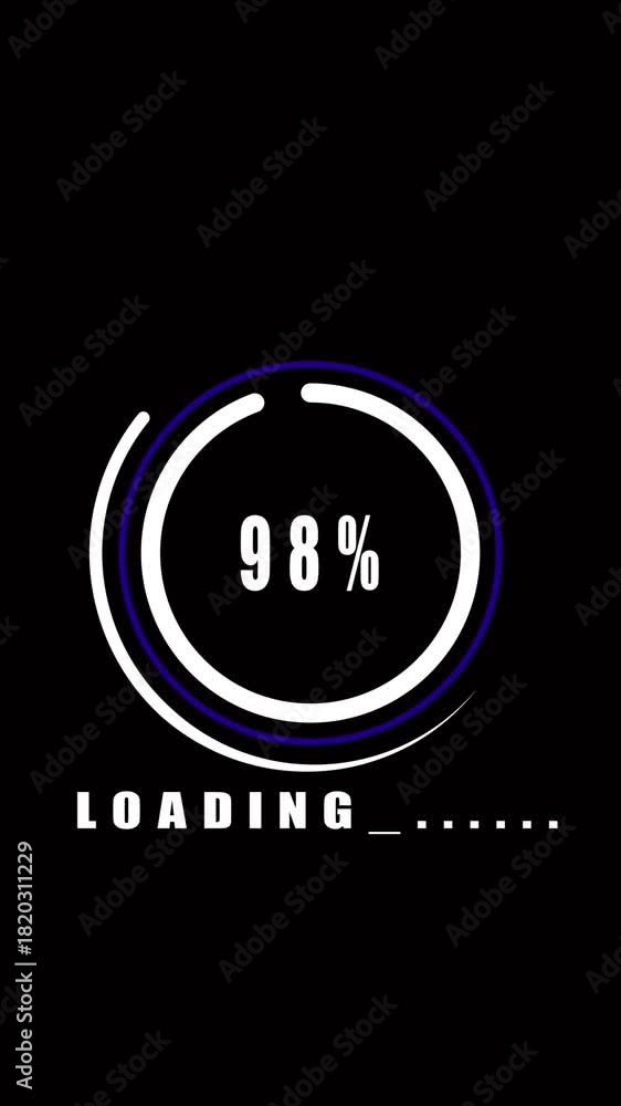 Loading screen animation vertical video loop featuring 81 percent ...