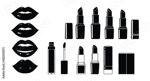 Bold lipstick collection for elegant beauty and fashion designs