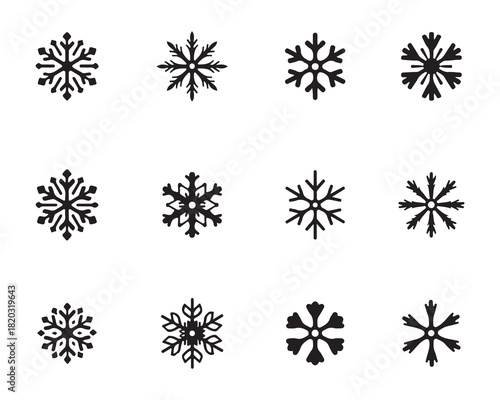 Decorative Snowflakes Vector Set
