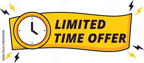 Modern advertising banner design with bold typography and graphics