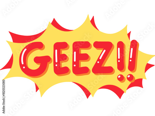 Geez Comic Expression Hand Drawn Typography