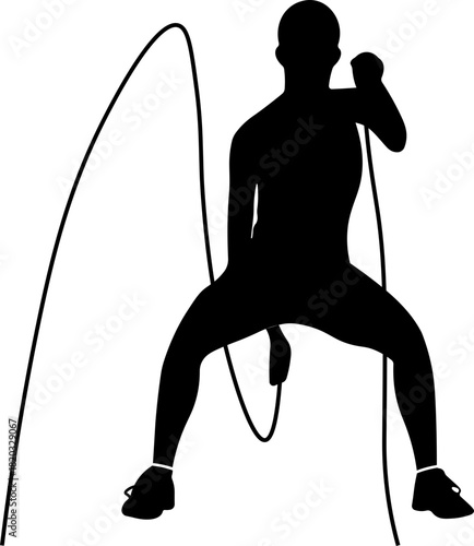 Woman Jumping Rope Fitness Silhouette