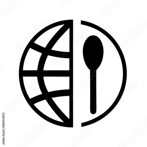 Globe Spoon And Sleeping Bag Fun Travel Logo