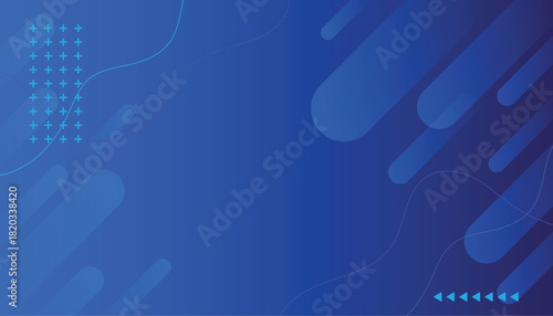 Abstract blue gradient background with rounded lines and minimal tech elements
