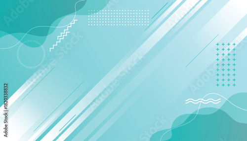 Minimal abstract memphis background with soft lines and geometric details