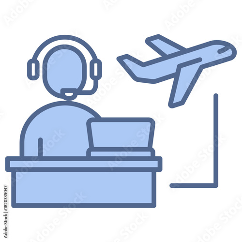 Travel Agency Blue Icon