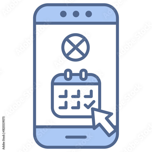 Booking Cancellation Blue Icon
