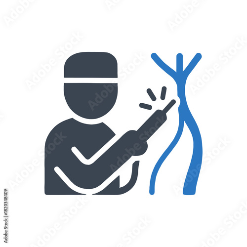 Laser surgery skin treatment icon