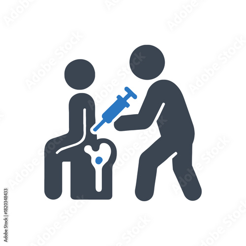 Spinal anesthesia back injection icon