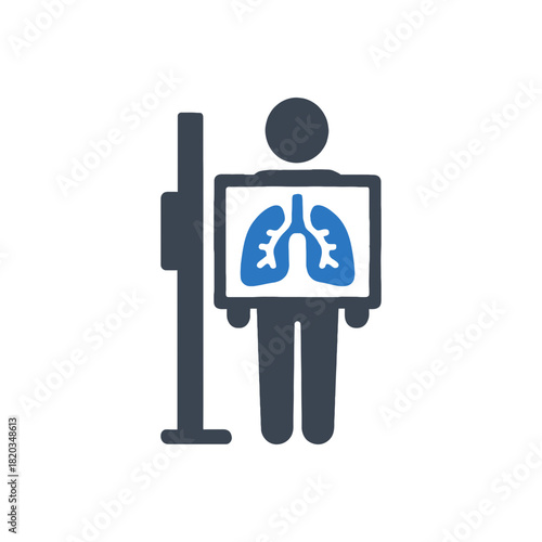 Chest lung x-ray scan icon
