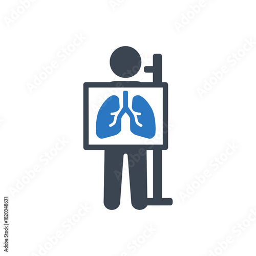 Lung radiography chest scan icon