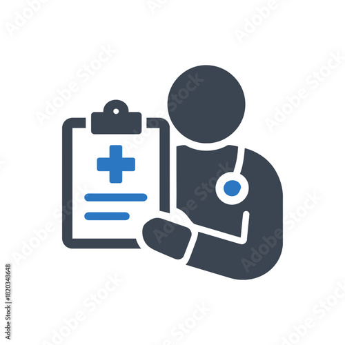 Medical doctor health report icon