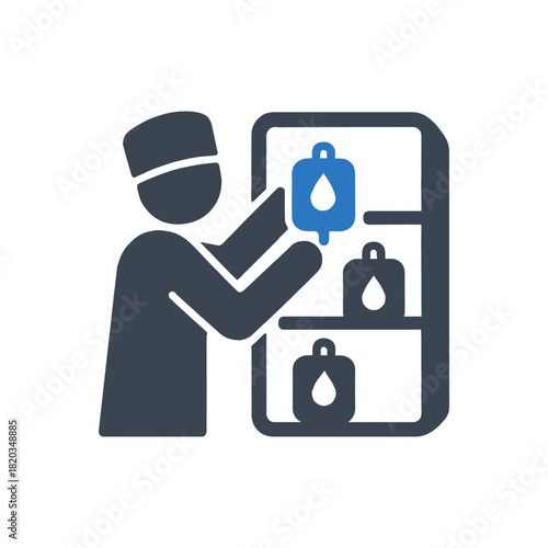 Blood Bank Supply Storage Icon