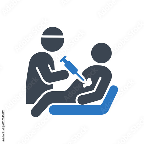 Abdominal Injection Medical Treatment Icon