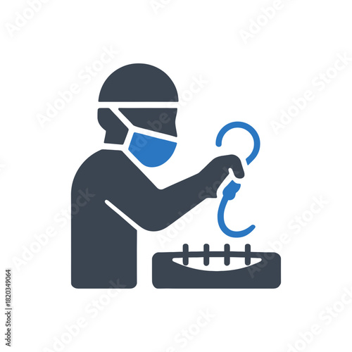 Surgical Wound Stitching Suture Icon