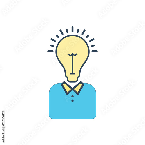 Colorful icon for idea incubation