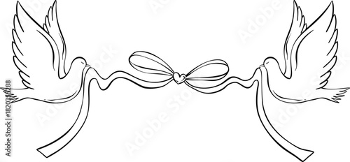 wedding vintage line drawing