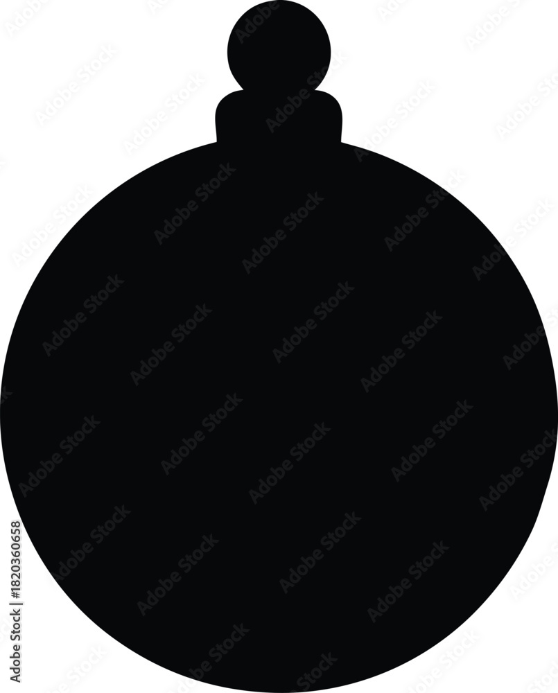 Fototapeta premium isolated-christmas-ornament-ball-silhouette-vector (1).eps