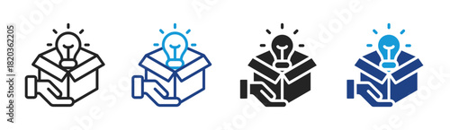 Imagination icon set multiple style collection