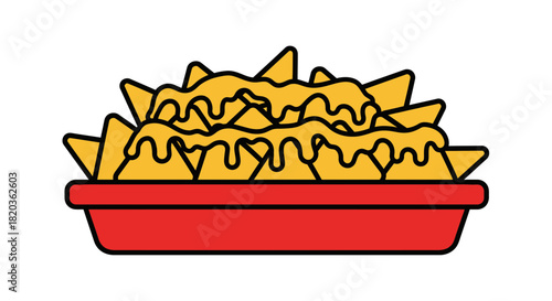 Delicious nachos with melted cheese ready for a fun party night snack